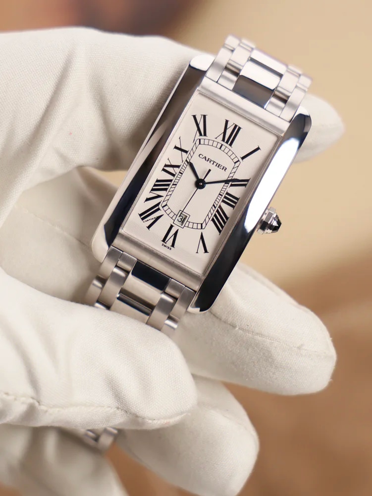 Cartier Tank Américaine WG + leather strap, image 1 Cartier Tank Américaine WG + leather strap, image 1