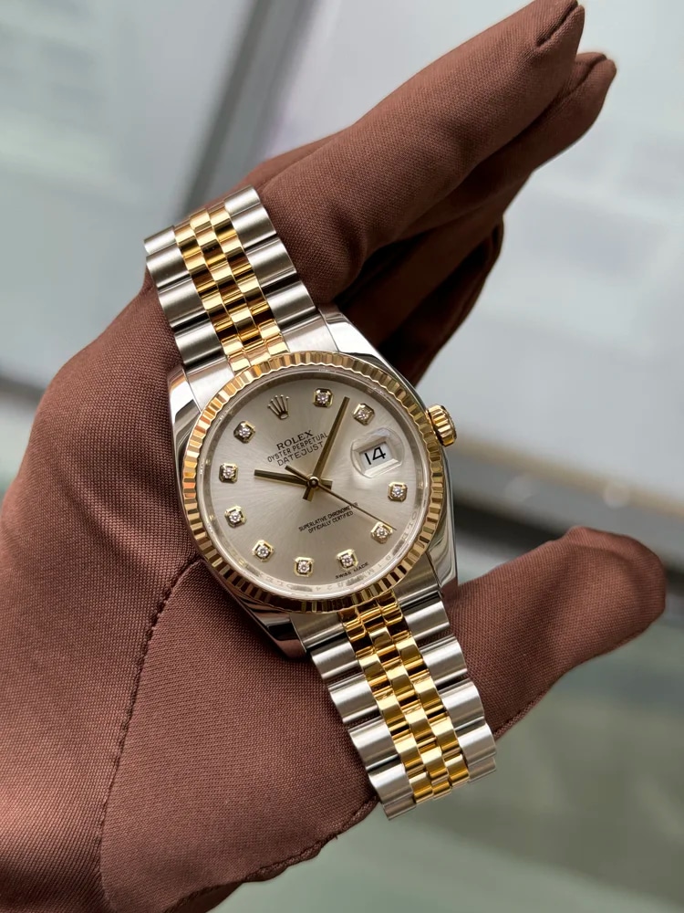 Silver Diamonds Dial, image 1 Silver Diamonds Dial, image 1