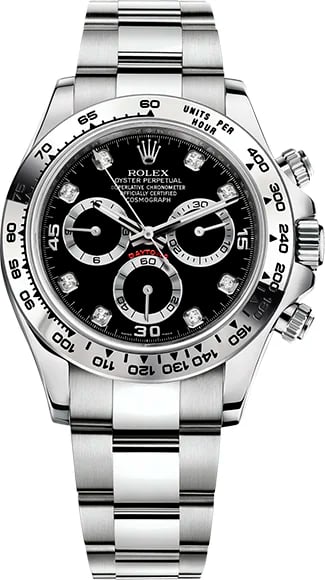 Rolex Daytona White Gold Black Dial Diamonds, image 1 Rolex Daytona White Gold Black Dial Diamonds, image 1