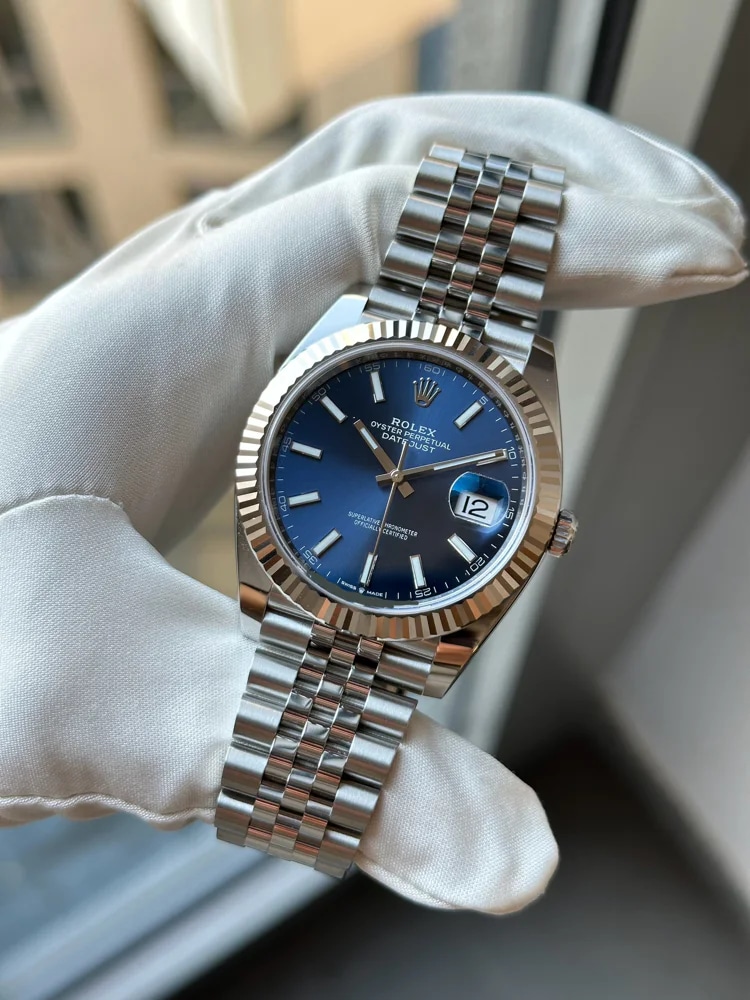126334 Blue Dial with Index Hour Markers Box and Papers 2023, image 1 126334 Blue Dial with Index Hour Markers Box and Papers 2023, image 1