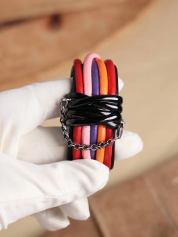 Allegra S12 Black PVD Steel with White/Orange/Pink Sapphires, image 8 Allegra S12 Black PVD Steel with White/Orange/Pink Sapphires, image 8