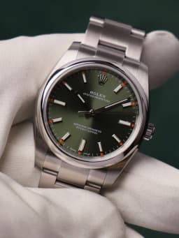 Rolex Air King Olive Dial 2020 Box And Papers, image 1 Rolex Air King Olive Dial 2020 Box And Papers, image 1