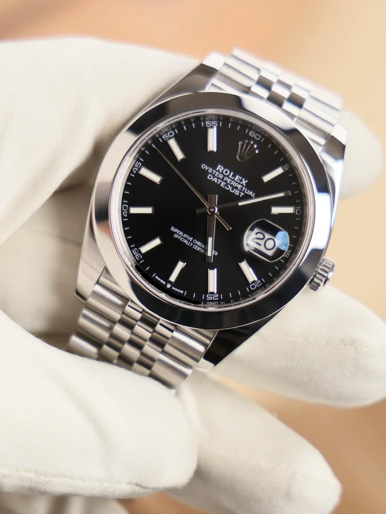 Rolex Datejust 41 Smooth Bezel Jubilee Bracelet Black Index Dial, image 1 Rolex Datejust 41 Smooth Bezel Jubilee Bracelet Black Index Dial, image 1
