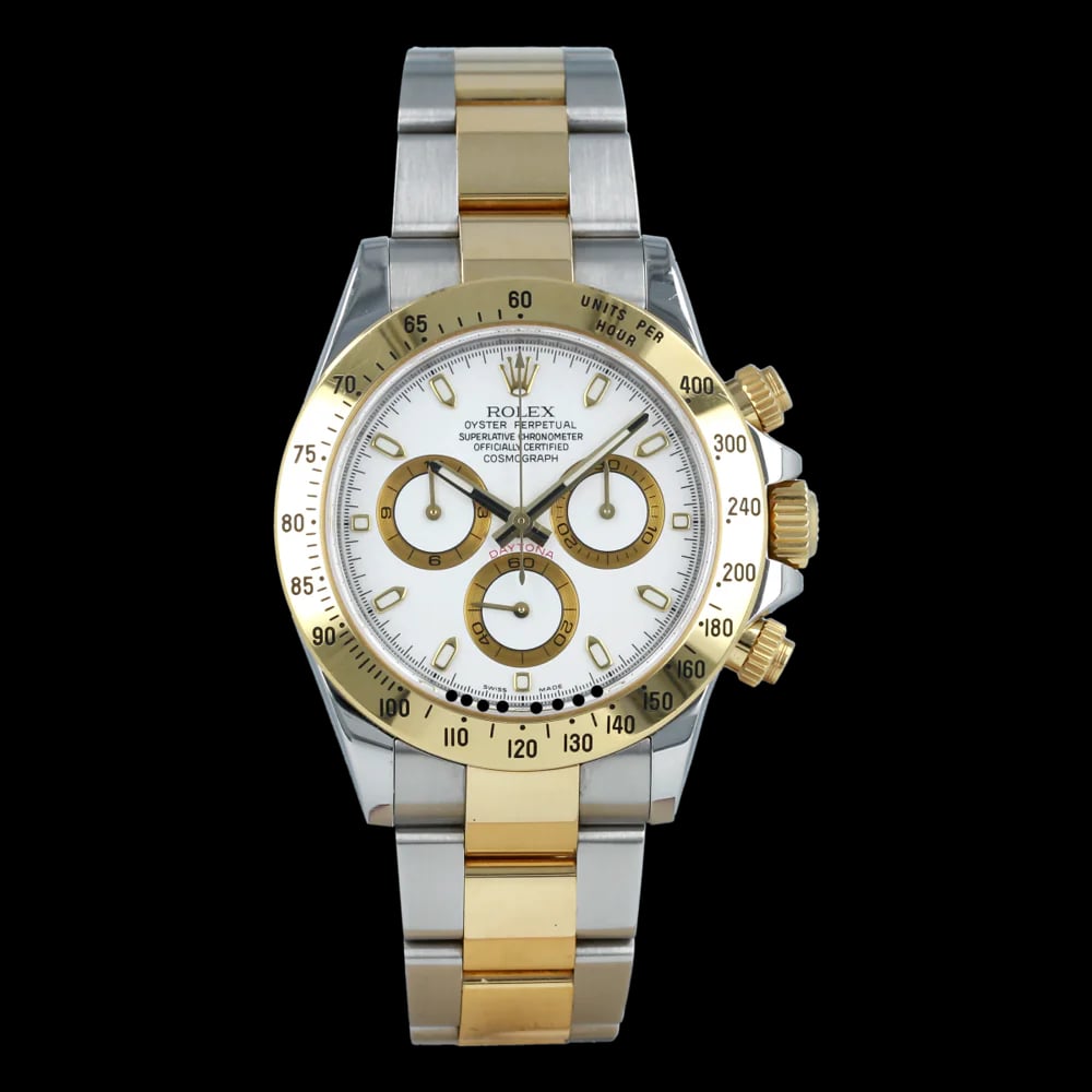 Rolex Daytona Gold/Steel White Dial Index Numerals, image 1 Rolex Daytona Gold/Steel White Dial Index Numerals, image 1