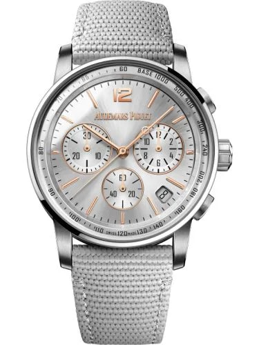 CODE 11.59 Chronograph Selfwinding White Gold / Rose Gold / Silver / Fabric