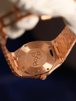 Audemars Piguet Royal Oak Lady Lady Extract from Archives. Rose Gold Blue Dial Diamond Bezel, image 7 Audemars Piguet Royal Oak Lady Lady Extract from Archives. Rose Gold Blue Dial Diamond Bezel, image 7