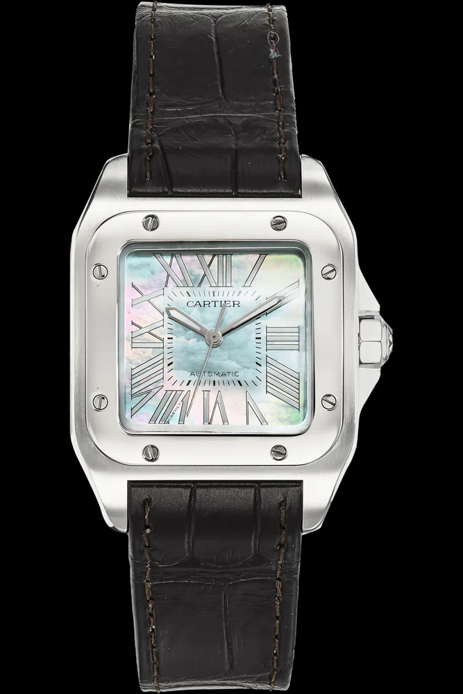 Cartier Santos 100 2878 MoP Dial, image 1 Cartier Santos 100 2878 MoP Dial, image 1
