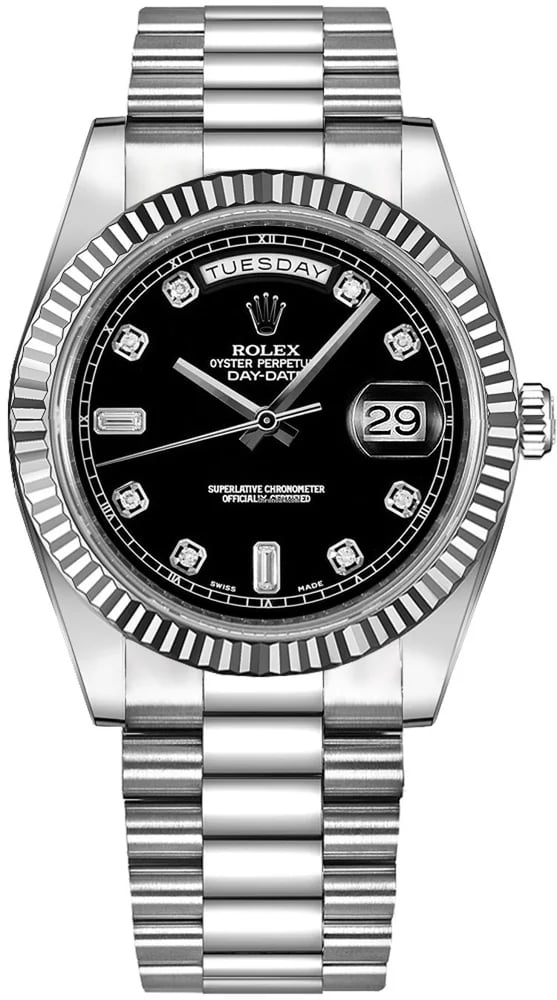 Rolex Day-Date II Diamond Black Dial, image 1 Rolex Day-Date II Diamond Black Dial, image 1