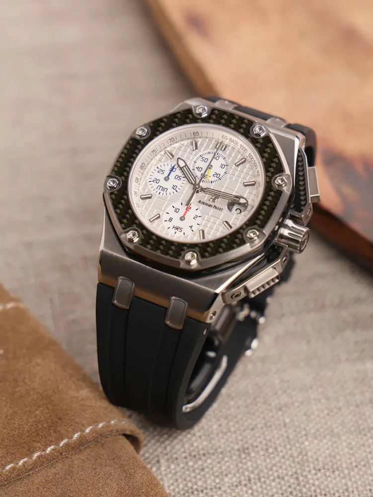 Juan Pablo Montoya Titanium Limited edition Official AP Service 2026 Rubber strap, image 9 Juan Pablo Montoya Titanium Limited edition Official AP Service 2026 Rubber strap, image 9