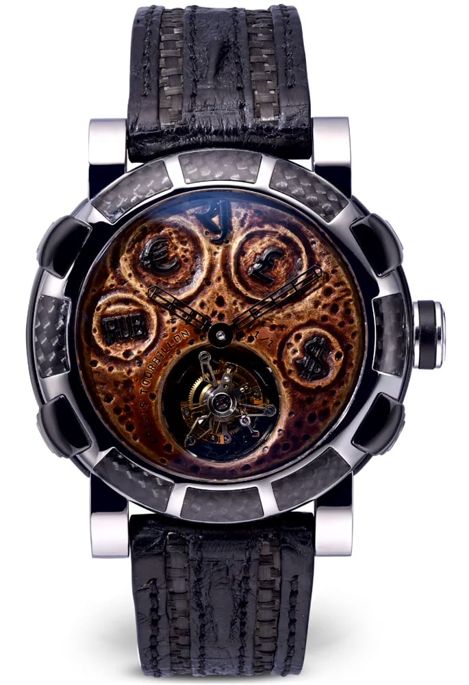 Romain Jerome Rusted steel T-oxy III Tourbillon black Extreme, image 1 Romain Jerome Rusted steel T-oxy III Tourbillon black Extreme, image 1
