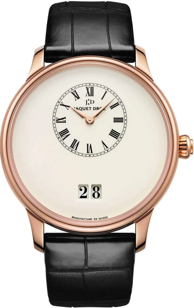 Jaquet-Droz Petite Heure Minute Grande Date Ivory Enamel Rose Gold, image 1 Jaquet-Droz Petite Heure Minute Grande Date Ivory Enamel Rose Gold, image 1