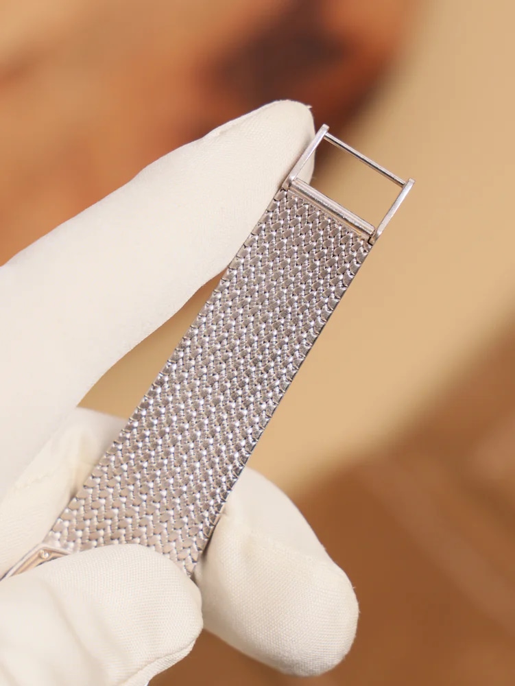 White Gold 1970s Vintage Watch with Diamonds on 180mm Wrist, image 6 White Gold 1970s Vintage Watch with Diamonds on 180mm Wrist, image 6