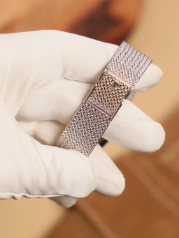 White Gold 1970s Vintage Watch with Diamonds on 180mm Wrist, image 4 White Gold 1970s Vintage Watch with Diamonds on 180mm Wrist, image 4