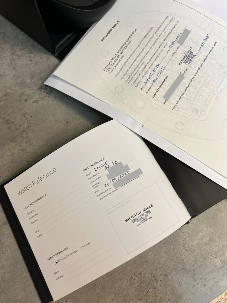 RM005 with Authenticity Certificate & Service Papers 08/2025 New Strap Official RM After Service Warranty till August 2027, image 10 RM005 with Authenticity Certificate & Service Papers 08/2025 New Strap Official RM After Service Warranty till August 2027, image 10