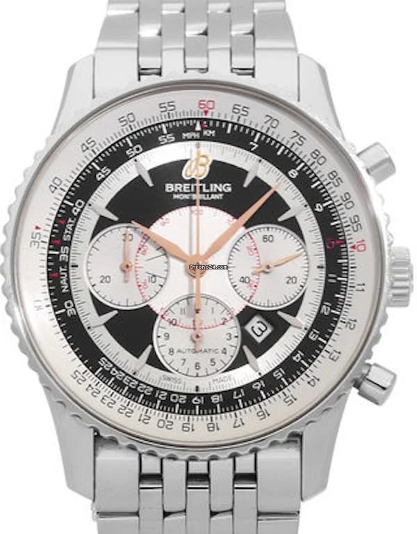 Breitling Montbrillant Navitimer Montbrillant Chronograph Steel Black Dial White Subdials, image 1 Breitling Montbrillant Navitimer Montbrillant Chronograph Steel Black Dial White Subdials, image 1
