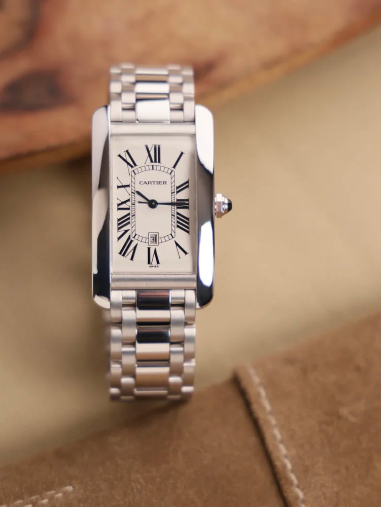 Cartier Tank Américaine WG + leather strap, image 2 Cartier Tank Américaine WG + leather strap, image 2