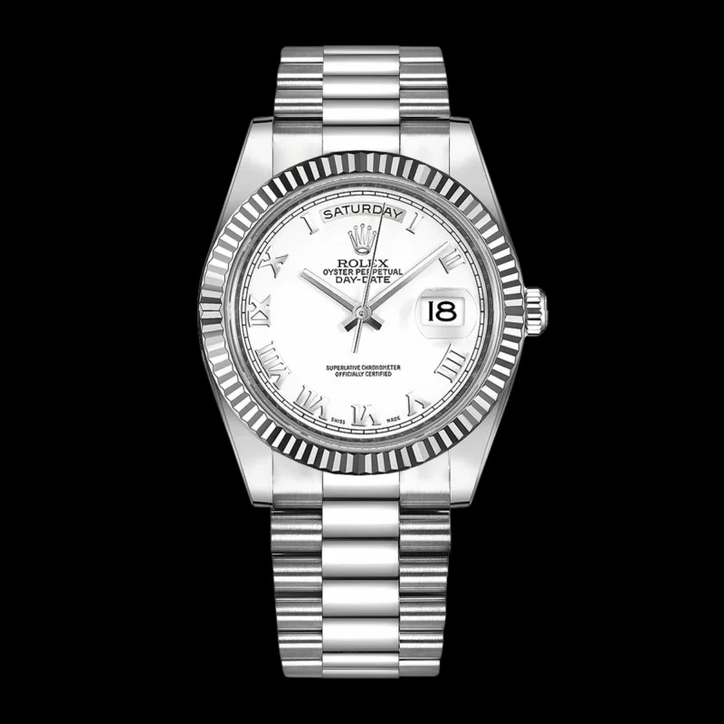 White Dial Roman Numerals 41 mm, image 1 White Dial Roman Numerals 41 mm, image 1