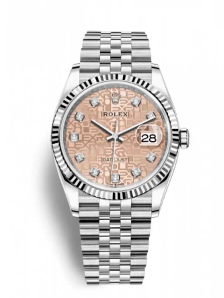 Rolex Datejust 36 Pink Computer Dial Diamonds, image 1 Rolex Datejust 36 Pink Computer Dial Diamonds, image 1
