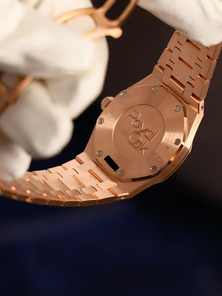 Audemars Piguet Royal Oak Lady Lady Extract from Archives. Rose Gold Blue Dial Diamond Bezel, image 8 Audemars Piguet Royal Oak Lady Lady Extract from Archives. Rose Gold Blue Dial Diamond Bezel, image 8