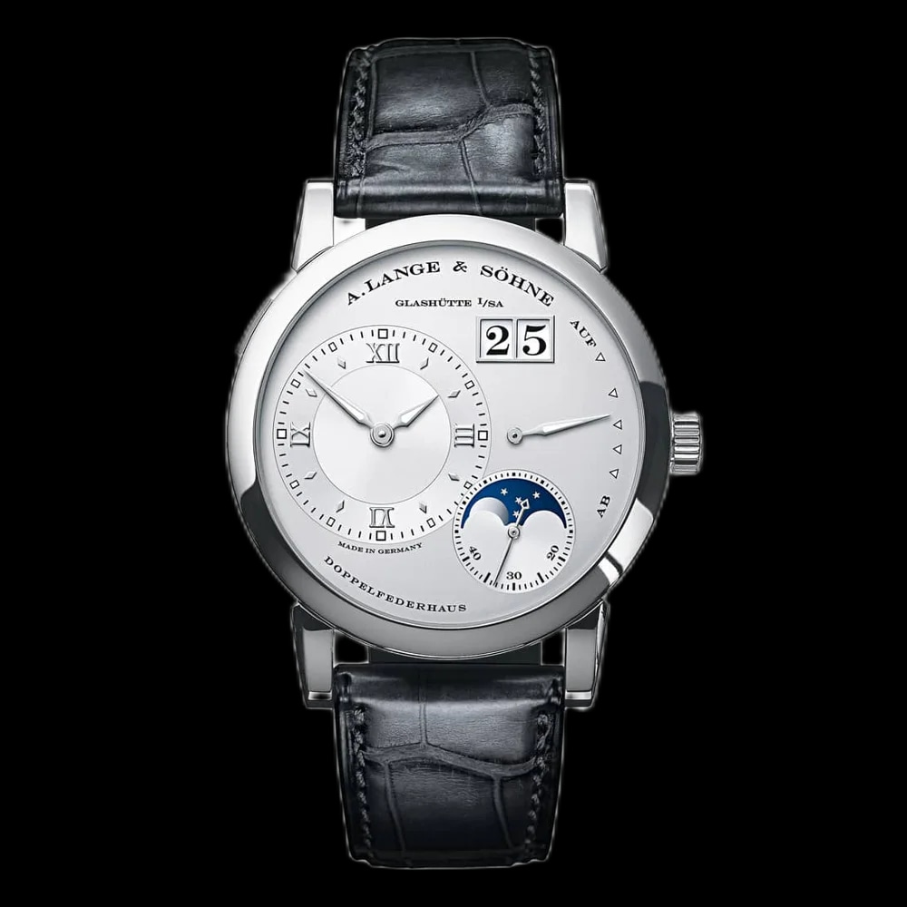Platinum Power Reserve Indicator Moon Phase Display, image 1 Platinum Power Reserve Indicator Moon Phase Display, image 1