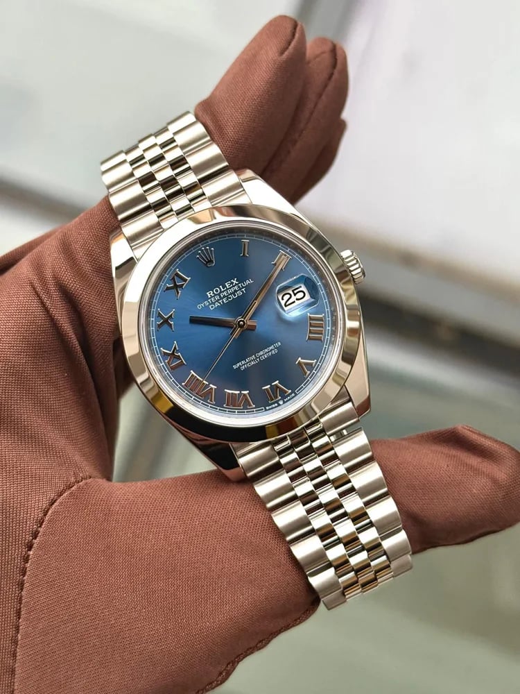 Rolex Datejust 41 Blue Dial Roman Numerals Jubilee Bracelet, image 1 Rolex Datejust 41 Blue Dial Roman Numerals Jubilee Bracelet, image 1