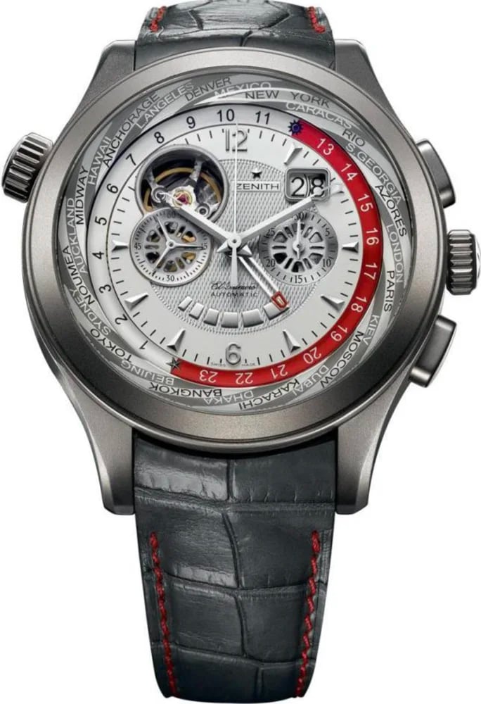 Zenith El Primero CLASS TRAVELLER OPEN MULTICITY IN TITANIUM, image 1 Zenith El Primero CLASS TRAVELLER OPEN MULTICITY IN TITANIUM, image 1