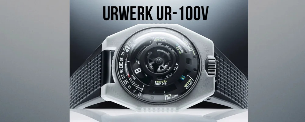 Urwerk UR-100V LightSpeed - Space Energy In White Ceramic | Chrono 10:10 Urwerk UR-100V LightSpeed - Space Energy In White Ceramic | Chrono 10:10