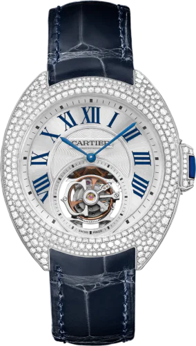 Clé de Cartier 35 Flying Tourbillon White Gold / Full Diamonds / Red