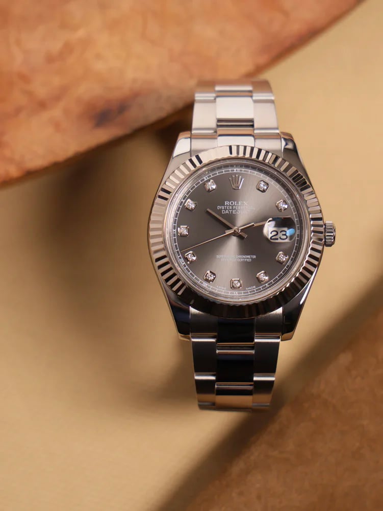 Rolex Datejust II Grey Dial with Diamonds Oyster Bracelet, image 8 Rolex Datejust II Grey Dial with Diamonds Oyster Bracelet, image 8
