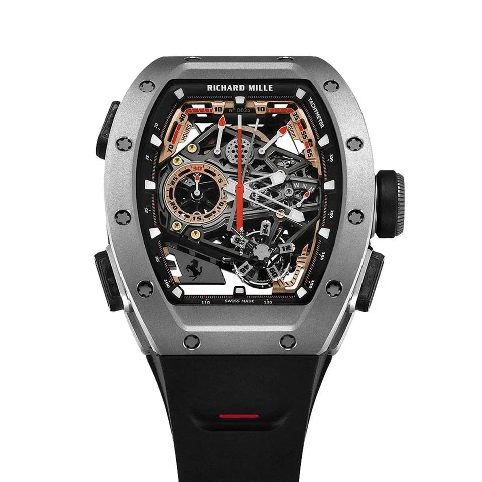 Richard Mille RM 43-01 Manual Winding Tourbillon Split-Seconds Chronograph Ferrari Titanium, image 1 Richard Mille RM 43-01 Manual Winding Tourbillon Split-Seconds Chronograph Ferrari Titanium, image 1